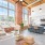 living area with large windows